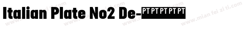 Italian Plate No2 De字体转换